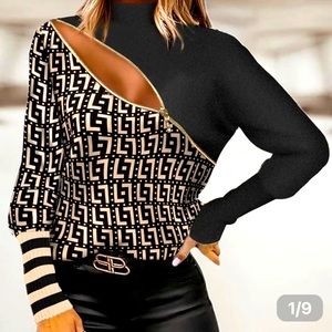 Asymmetrical Chic Sweater - Sz M (8-10)